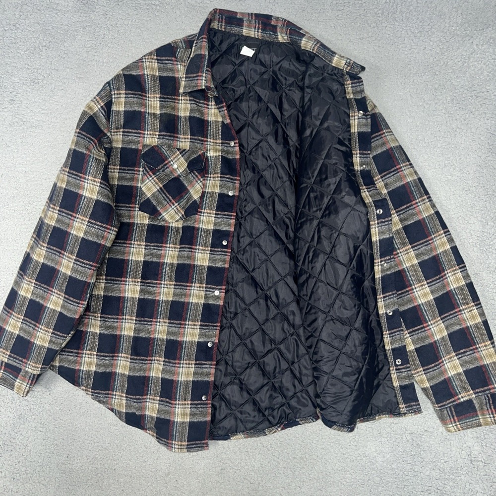 VTG Codet Shacket Men's 3XL XXXL Multicolor Flannel Quilted Lined Made in USA